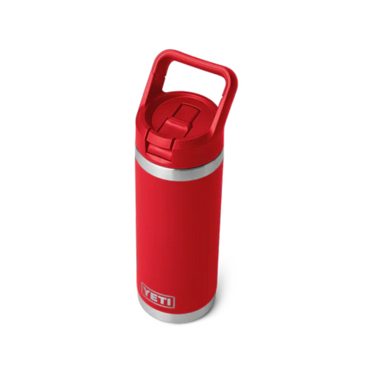 YETI RAMBLER BOTTLE 18oz 532ml WITH STRAW CAP [CLR:RESCUE RED]