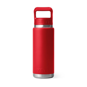 YETI RAMBLER BOTTLE 26oz 760ml WITH STRAW CAP [CLR:RESCUE RED]