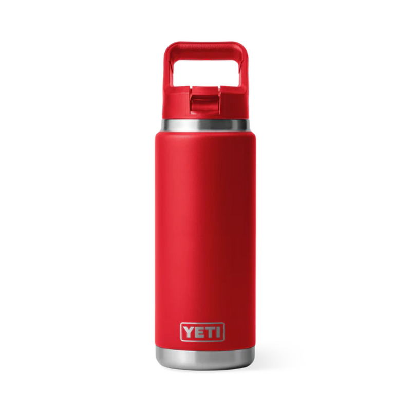 Load image into Gallery viewer, YETI RAMBLER BOTTLE 26oz 760ml WITH STRAW CAP [CLR:RESCUE RED]
