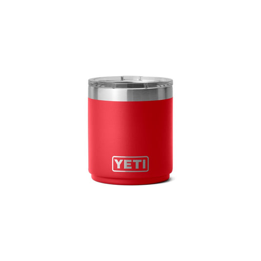 YETI RAMBLER 10oz 296ml LOWBALL STACKABLE WITH MAGSLIDER LID [CLR:RESCUE RED]