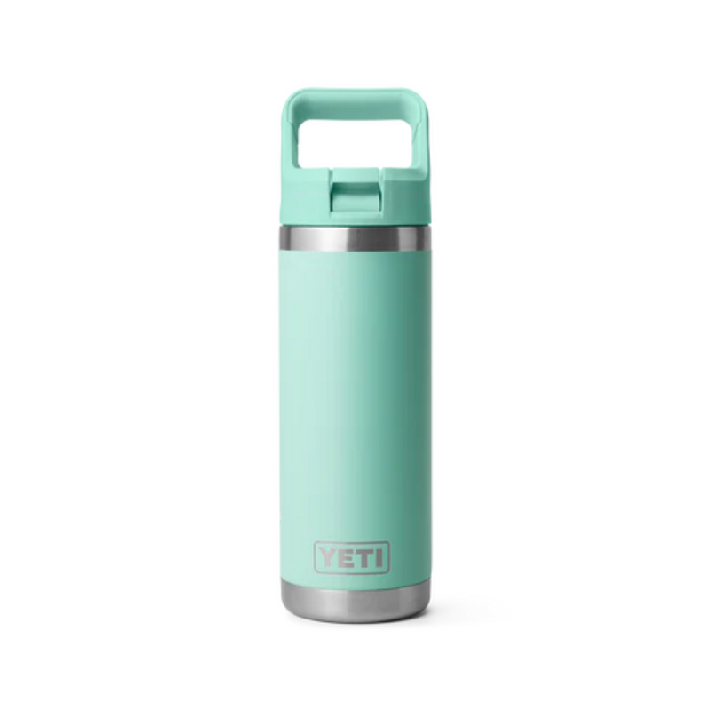 Load image into Gallery viewer, YETI RAMBLER BOTTLE 18oz 532ml WITH STRAW CAP [CLR:SEAFOAM]
