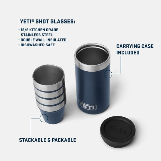 YETI SHOT GLASSES & CASE [CLR:NAVY]