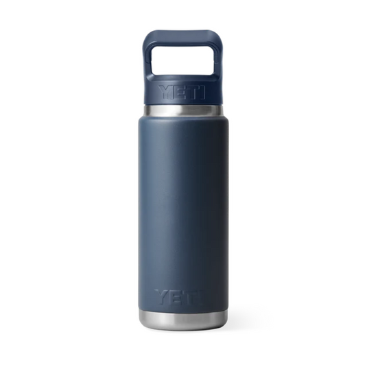 YETI RAMBLER BOTTLE 26oz 760ml WITH STRAW CAP [CLR:NAVY]