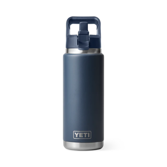 YETI RAMBLER BOTTLE 26oz 760ml WITH STRAW CAP [CLR:NAVY]