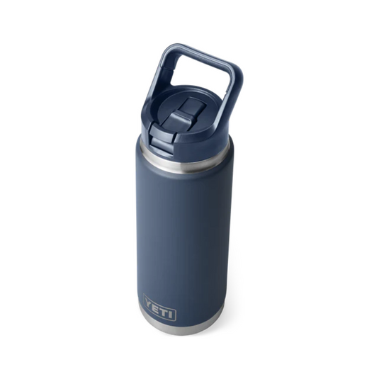 YETI RAMBLER BOTTLE 26oz 760ml WITH STRAW CAP [CLR:NAVY]