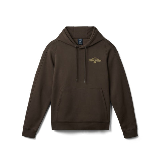 YETI FLEECE HOODIE PULLOVER WETLANDS BROWN [SZ:X-SMALL]