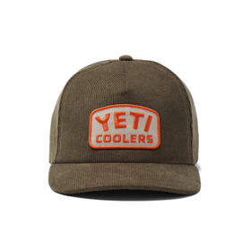 YETI WETLANDS CORDUROY SNAP BACK BROWN HAT