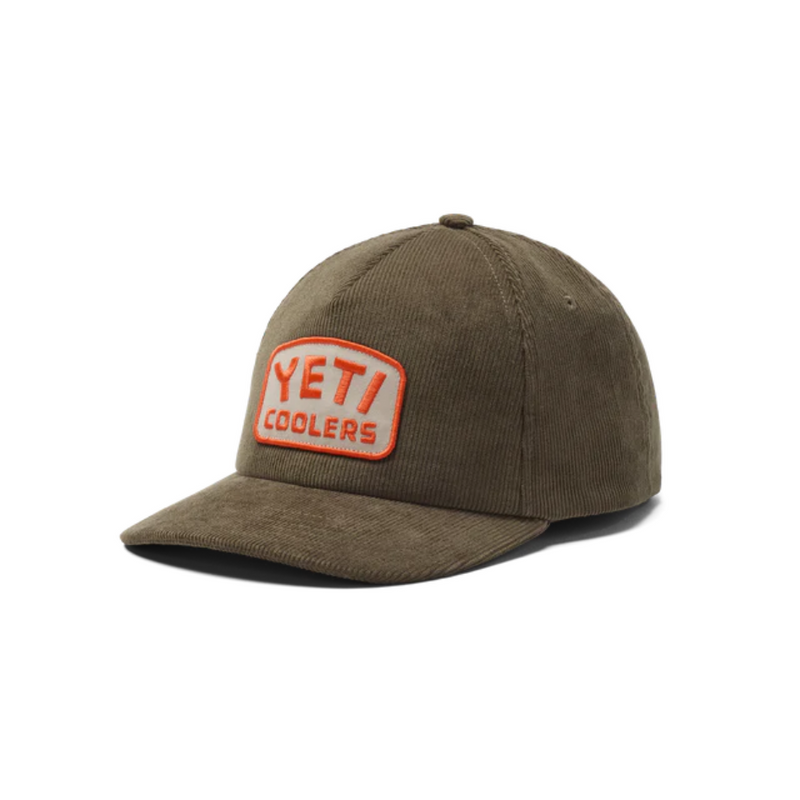 Load image into Gallery viewer, YETI WETLANDS CORDUROY SNAP BACK BROWN HAT
