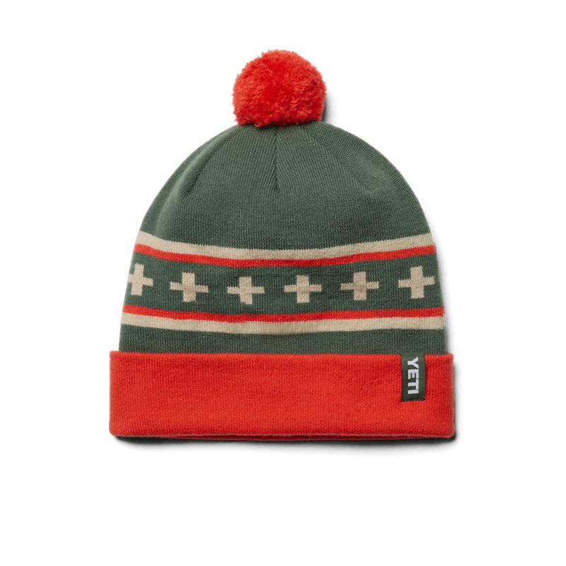 Load image into Gallery viewer, YETI POM BEANIE [CLR:GREEN/ORANGE]
