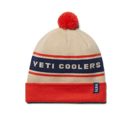 YETI POM BEANIE [CLR:WHITE/ORANGE]