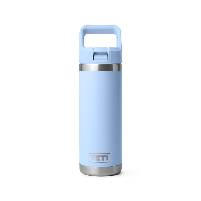 Load image into Gallery viewer, YETI RAMBLER BOTTLE 18oz 532ml WITH STRAW CAP [CLR:BIG SKY BLUE]
