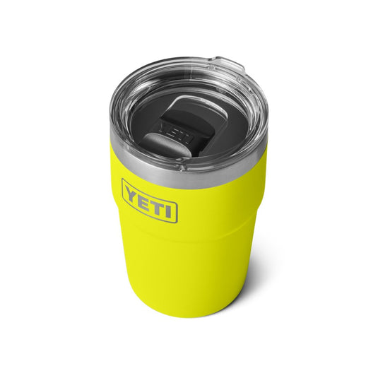 YETI RAMBLER 16oz 473ml STACKABLE CUP [CLR:FIREFLY YELLOW]