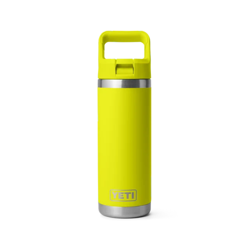 Load image into Gallery viewer, YETI RAMBLER BOTTLE 18oz 532ml WITH STRAW CAP [CLR:FIREFLY YELLOW]
