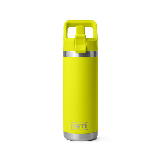 YETI RAMBLER BOTTLE 18oz 532ml WITH STRAW CAP [CLR:FIREFLY YELLOW]