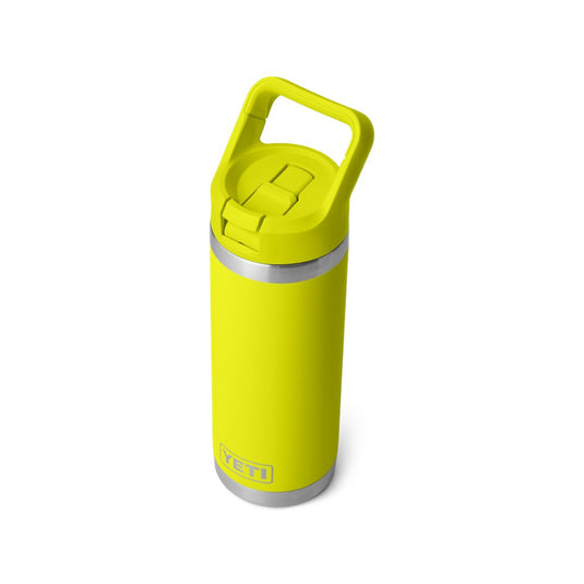 YETI RAMBLER BOTTLE 18oz 532ml WITH STRAW CAP [CLR:FIREFLY YELLOW]