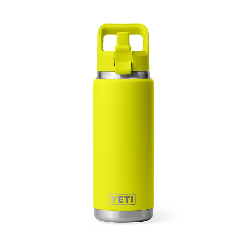 Load image into Gallery viewer, YETI RAMBLER BOTTLE 26oz 760ml WITH STRAW CAP [CLR:FIREFLY YELLOW]
