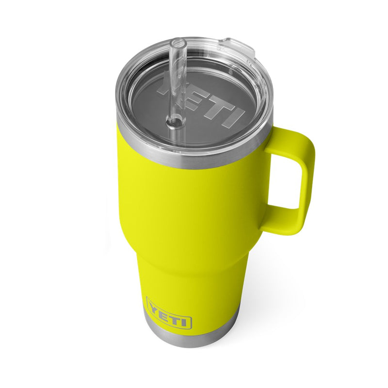Load image into Gallery viewer, YETI RAMBLER 35oz 1035ML MUG WITH STRAW LID [CLR:FIREFLY YELLOW]
