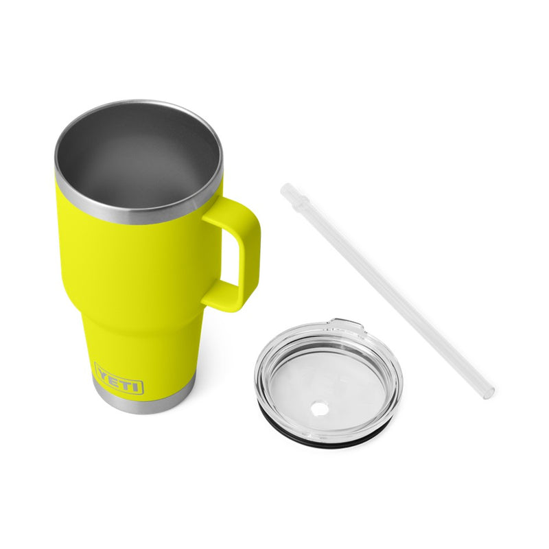 Load image into Gallery viewer, YETI RAMBLER 35oz 1035ML MUG WITH STRAW LID [CLR:FIREFLY YELLOW]
