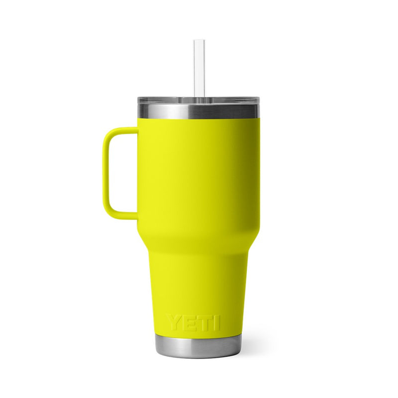 Load image into Gallery viewer, YETI RAMBLER 35oz 1035ML MUG WITH STRAW LID [CLR:FIREFLY YELLOW]
