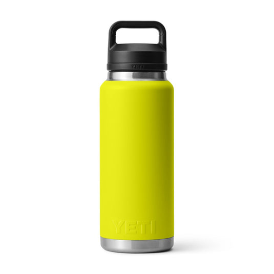 YETI RAMBLER BOTTLE 36oz 1065ML WITH CHUG CAP [CLR:FIREFLY YELLOW]
