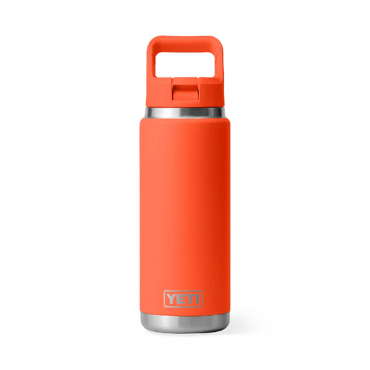 YETI RAMBLER BOTTLE 26oz 760ml WITH STRAW CAP [CLR:PAPAYA]