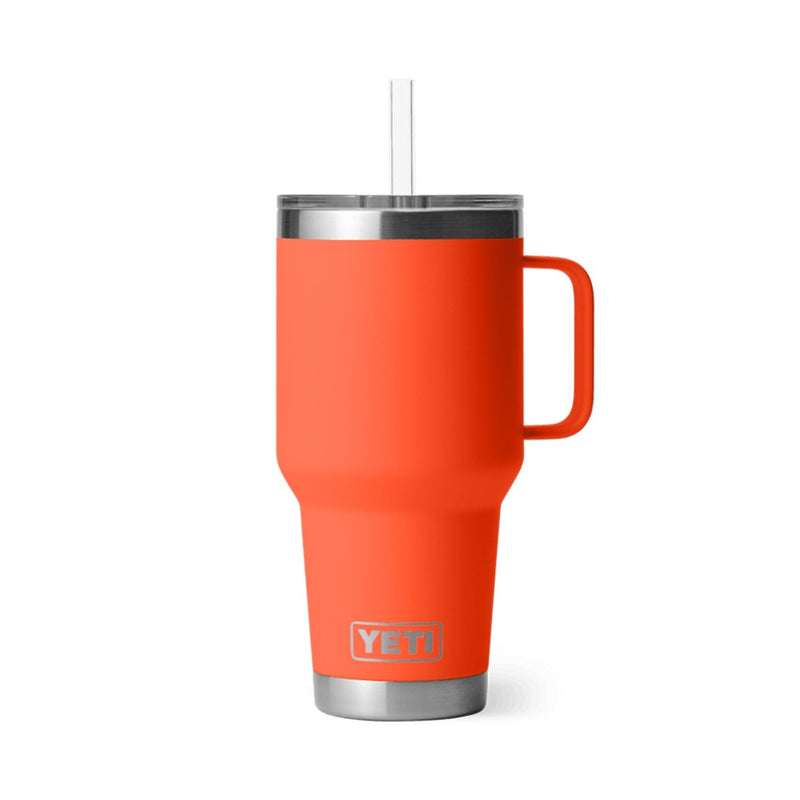 Load image into Gallery viewer, YETI RAMBLER 35oz 1035ML MUG WITH STRAW LID [CLR:PAPAYA]
