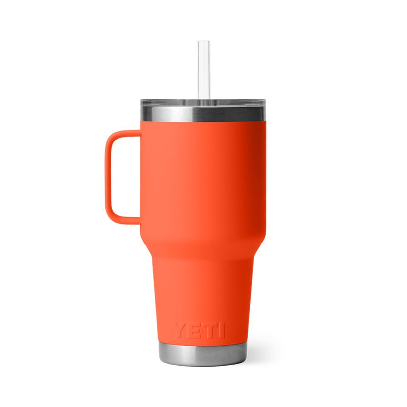 Load image into Gallery viewer, YETI RAMBLER 35oz 1035ML MUG WITH STRAW LID [CLR:PAPAYA]
