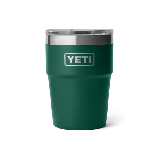 YETI RAMBLER 16oz 473ml STACKABLE CUP [CLR:BLACK FOREST GREEN]