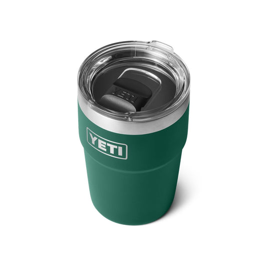 YETI RAMBLER 16oz 473ml STACKABLE CUP [CLR:BLACK FOREST GREEN]