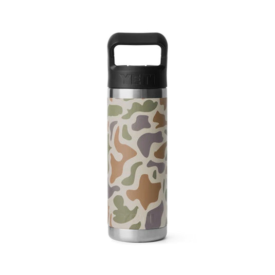 YETI RAMBLER BOTTLE 18oz 532ml WITH STRAW CAP [CLR:TAN CAMO]