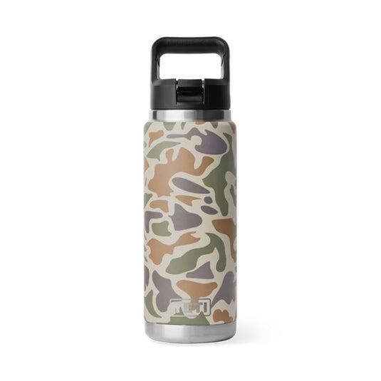 YETI RAMBLER BOTTLE 26oz 760ml WITH STRAW CAP [CLR:TAN CAMO]