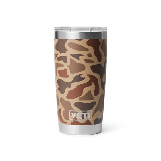 YETI RAMBLER 20oz 591ML TUMBLER WITH MAGSLIDER LID [CLR:WETLANDS CAMO]