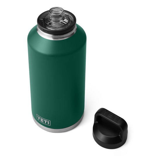 YETI RAMBLER BOTTLE 64oz 1.9L WITH CHUG CAP [CLR:BLACK FOREST GREEN]