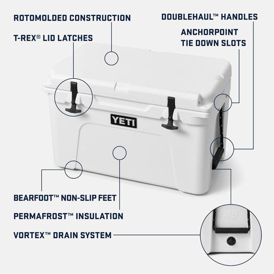 YETI TUNDRA 45 HARD COOLER [CLR:WHITE/BLUE]