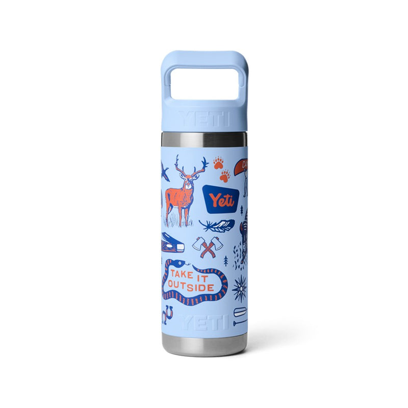 Load image into Gallery viewer, YETI RAMBLER BOTTLE 18oz 532ml WITH STRAW CAP [CLR:BIG SKY SUMMER CAMP]
