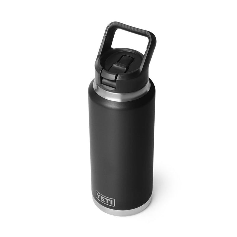Load image into Gallery viewer, YETI RAMBLER BOTTLE 36oz 1065ML WITH STRAW CAP [CLR:BLACK]
