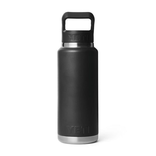 YETI RAMBLER BOTTLE 36oz 1065ML WITH STRAW CAP [CLR:BLACK]
