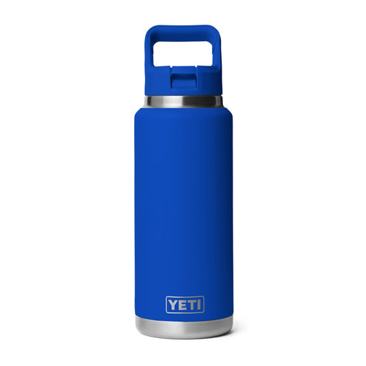 YETI RAMBLER BOTTLE 36oz 1065ML WITH STRAW CAP [CLR:ROYAL BLUE]