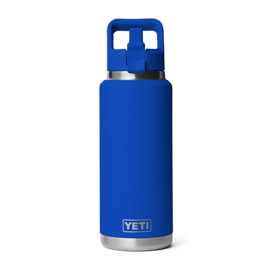 YETI RAMBLER BOTTLE 36oz 1065ML WITH STRAW CAP [CLR:ROYAL BLUE]