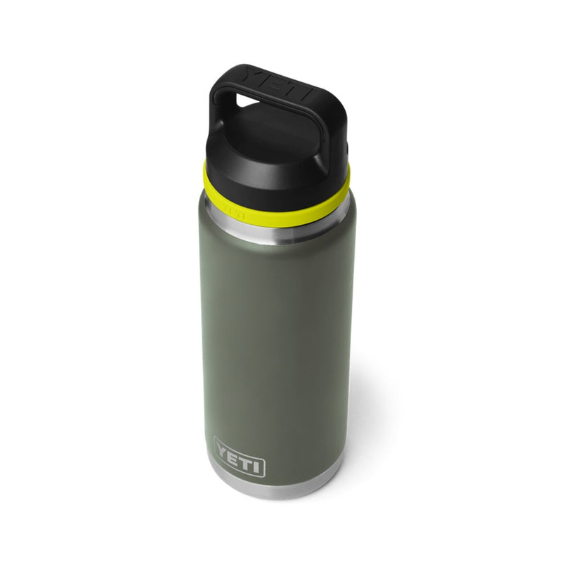 Load image into Gallery viewer, YETI RAMBLER BOTTLE 26oz 760ML WITH CHUG CAP [CLR:CAMP GREEN/FIREFLY YELLOW]
