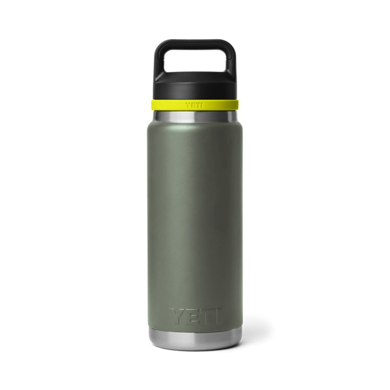 Load image into Gallery viewer, YETI RAMBLER BOTTLE 26oz 760ML WITH CHUG CAP [CLR:CAMP GREEN/FIREFLY YELLOW]
