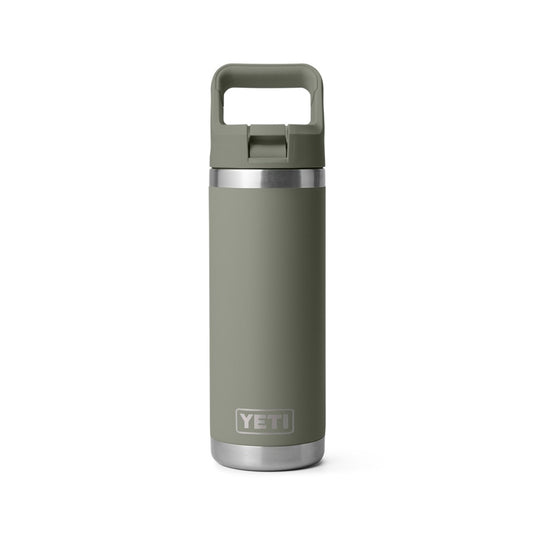 YETI RAMBLER BOTTLE 18oz 532ml WITH STRAW CAP [CLR:PAMPA GREEN]