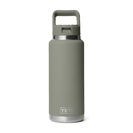 YETI RAMBLER BOTTLE 36oz 1065ML WITH STRAW CAP [CLR:PAMPA GREEN]
