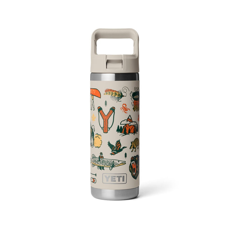 Load image into Gallery viewer, YETI RAMBLER BOTTLE 18oz 532ml WITH STRAW CAP [CLR:CAPE SUMMER CAMP]
