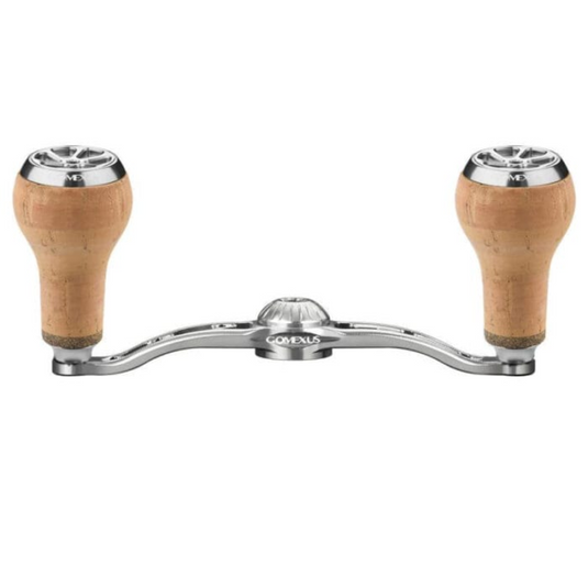 GOMEXUS 120MM ALUMINIUM BAITCAST HANDLE CORK 27MM [SZ:7X4  CLR:SILVER]
