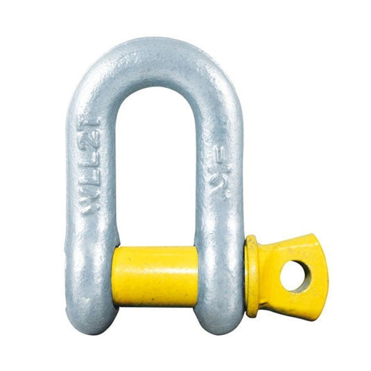 AUSTRALIAN RV D SHACKLE 11MM 1.5T RATED YELLOW