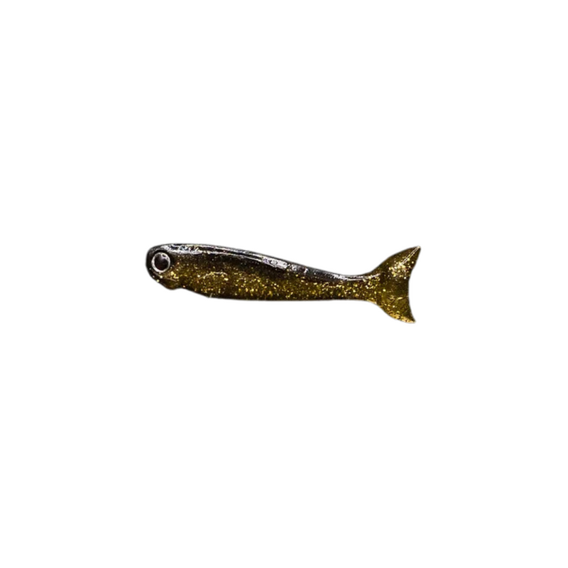 Load image into Gallery viewer, BITE ME LURES 3" [CLR:GOLD BLACK BACK]
