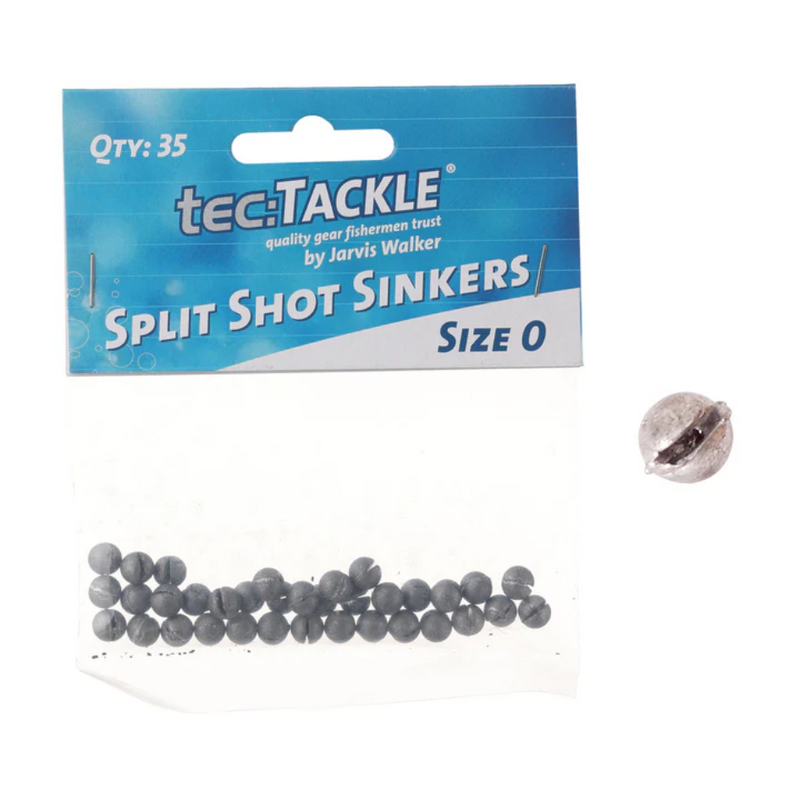Load image into Gallery viewer, JARVIS WALKER TEC TACKLE SPLIT SHOT SINKERS [SZ:#0 PS:35PK]
