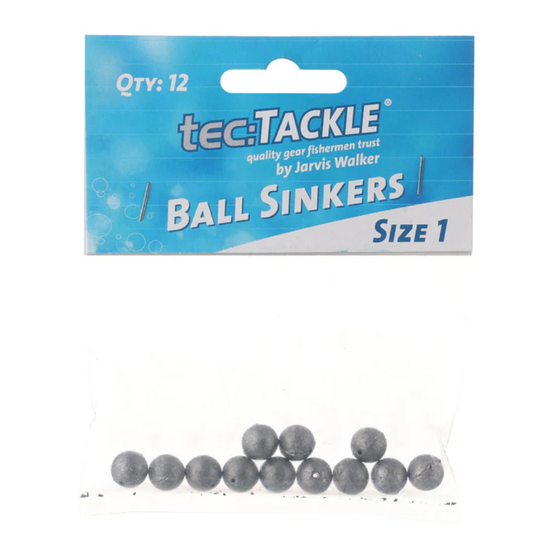 Load image into Gallery viewer, JARVIS WALKER TEC TACKLE BALL SINKER [SZ:#1 PS:12 PACK]
