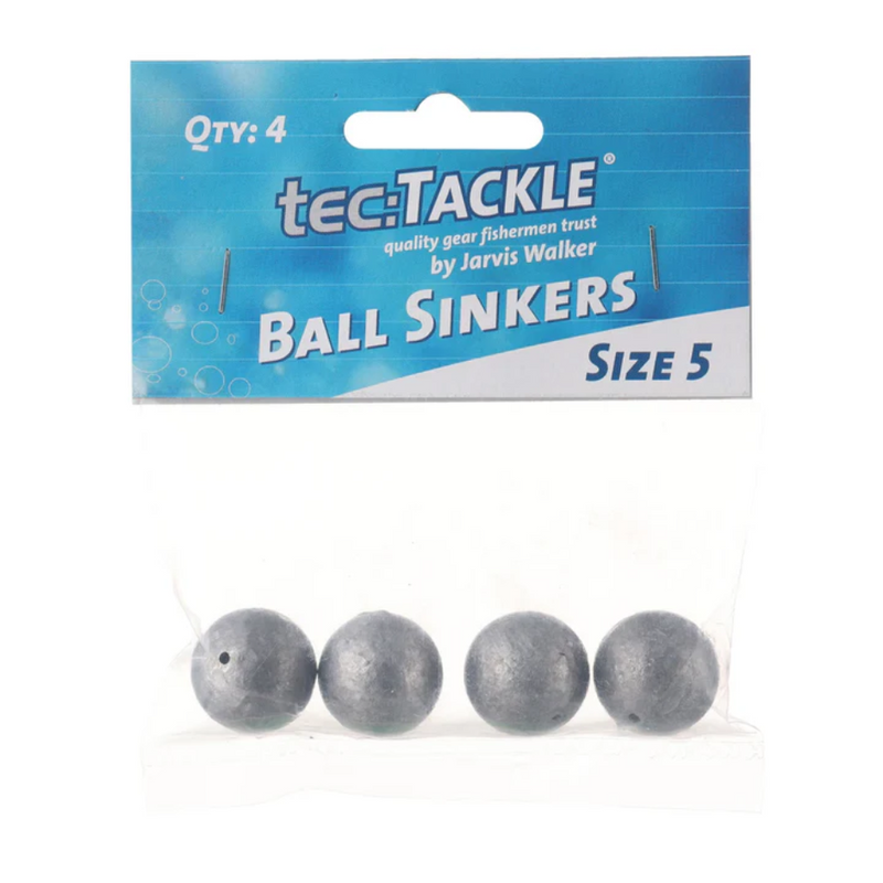 Load image into Gallery viewer, JARVIS WALKER TEC TACKLE BALL SINKER [SZ:#5 PS:4 PACK]
